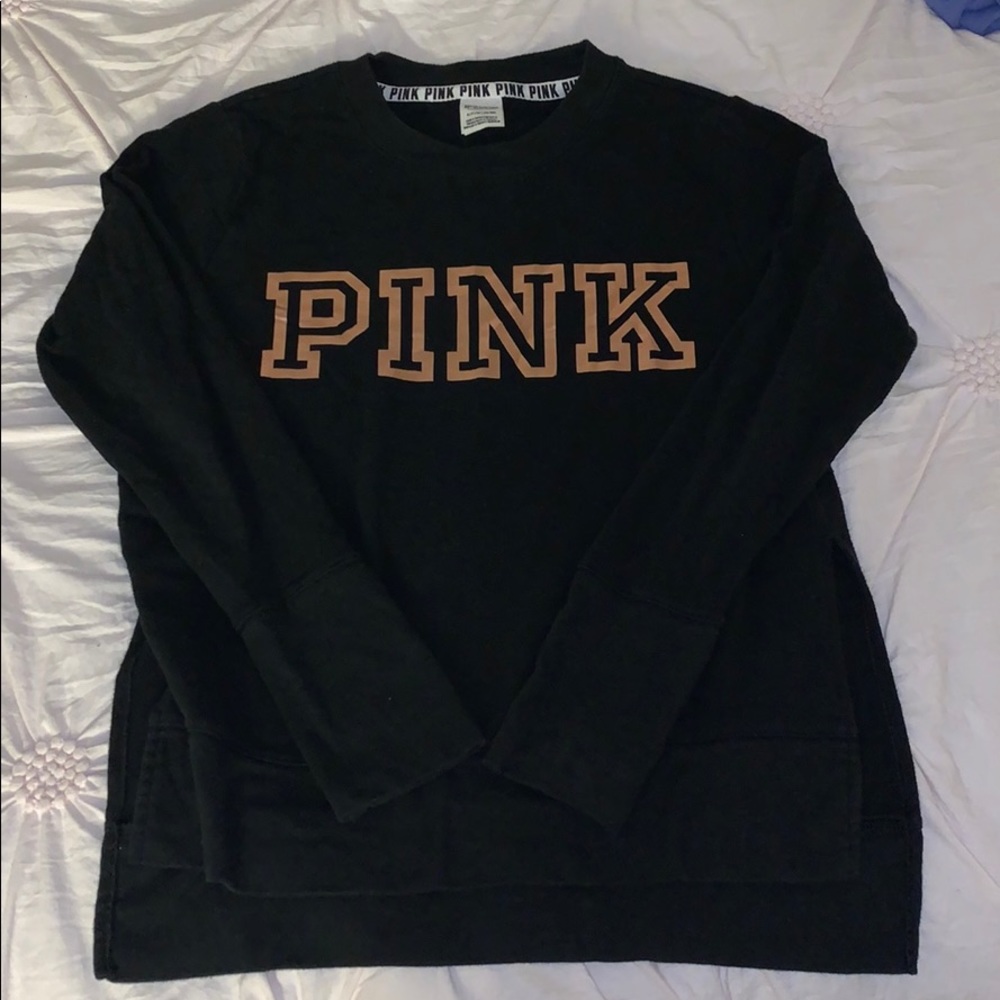 PINK rose gold logo sweatshirt